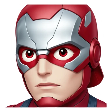 Vision marvel, red face from captain america: civil war sticker