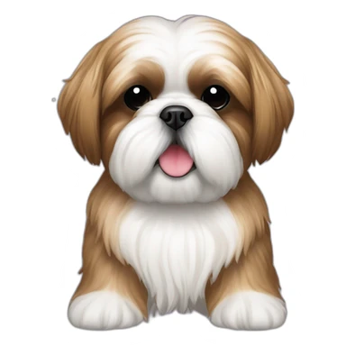 Shih tzu avec guirlandes lumineuses noel sticker
