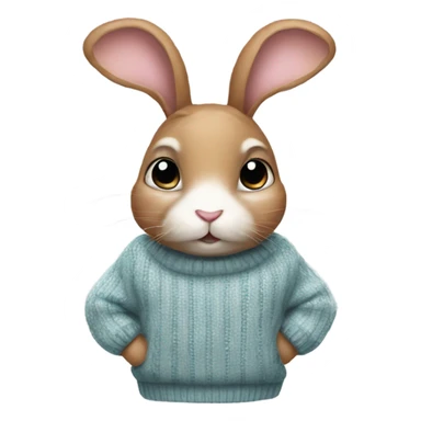 Bunny wearing a jumper sticker