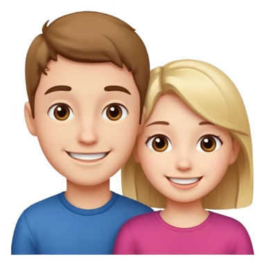 Boy and girl together close relationship cute sticker
