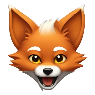 a headbanging cute fox  sticker