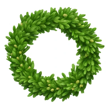 Boxwood wreath sticker