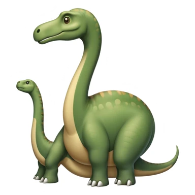 Beautiful and Majestic Brachiosaurus Portrait Emoji, Head and body resting in serene repose with a gentle, confident expression, showcasing its monumental, elongated neck and a small, refined head with tranquil eyes, Simplified yet exquisitely endearing features, highly detailed, glowing with a soft, drowsy golden light, high shine, relaxed and utterly majestic, stylized with an air of timeless prehistoric splendor, soft glowing outline, capturing the essence of a beautiful and majestic Brachiosaurus that feels destined to become the next viral icon of awe-inspiring ancient beauty! sticker