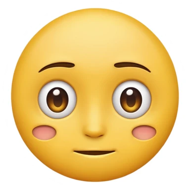 A emoji turned to the side with a side eye sticker