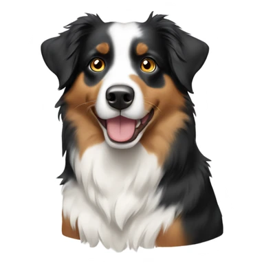Australian shepherd with half white face sticker