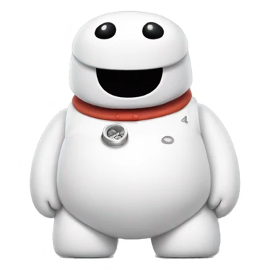baymax blowing o's sticker