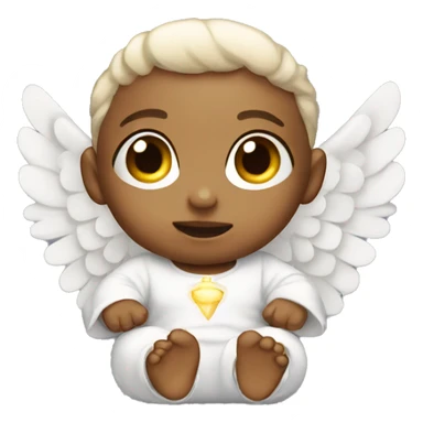 angelic baby with wings sticker