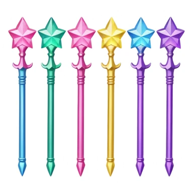 5 Magical Girls Wands sticker