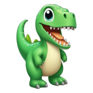 Dinosaure sur un pingouin sticker