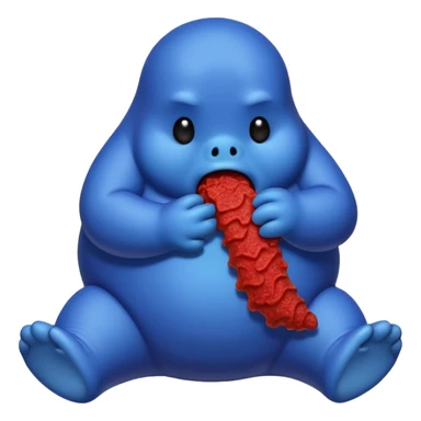A fat blue takis Alive eating red takis sticker