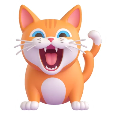 Gato gritando sticker