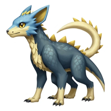 Manectric-Luxray-Cubone-Trico-Draco-Fakémon-hybrid-creature (full body), 4 legs sticker