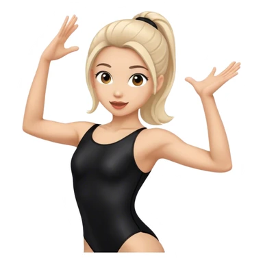 sport dancer in black leotards who talk sticker