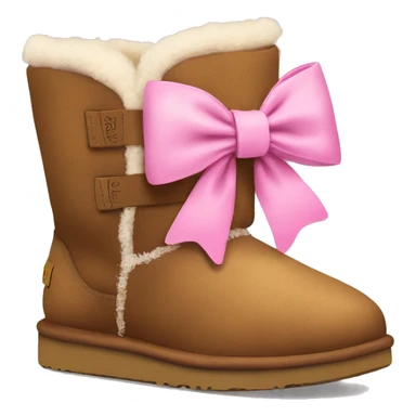 Ugg boots with pink bow sticker