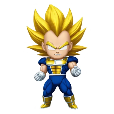 Vegeta as super saiyan 3 sticker