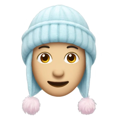pastel winter hat sticker