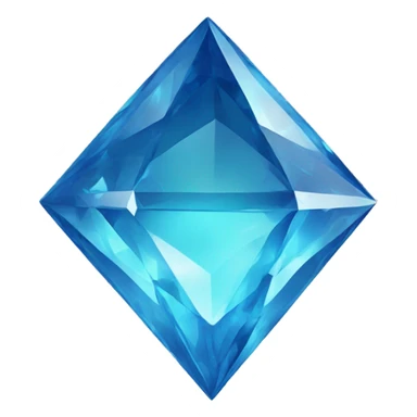 Blue diamond with a face sticker