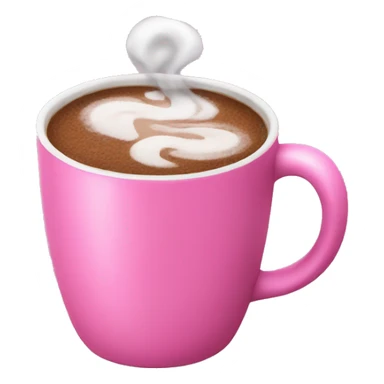 hot coco with pink mug sticker