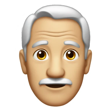 old man with a ponytail  sticker