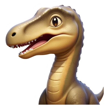 Cinematic Cute Yawning Brachiosaurus Portrait Emoji, Head tilted slightly with a dramatic, wide-open yawn, showcasing a gently drooping long neck and a small head with sleepy, half-closed eyes, set against a massive, textured body in warm earth tones, Simplified yet irresistibly adorable features, highly detailed, glowing with a soft, cozy golden glow, high shine, relaxed yet expressive, stylized with a dash of whimsical ancient charm, soft glowing outline, capturing the essence of a drowsy yet affectionate Brachiosaurus that appears ready to stretch and yawn its way out of the screen! sticker