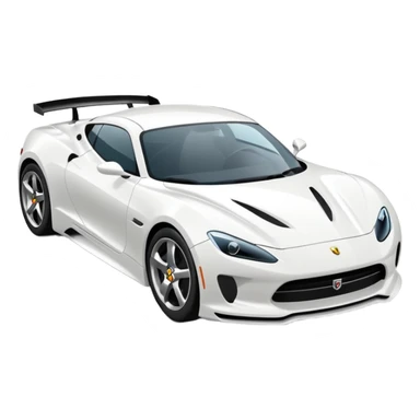 white sport car sticker