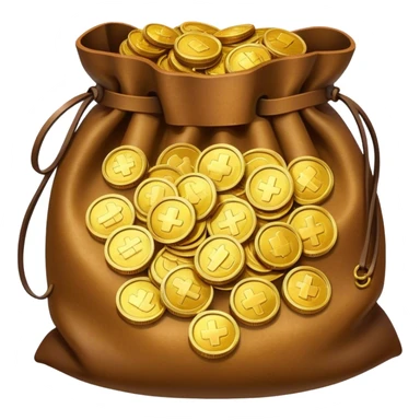 bag of golden coins sticker