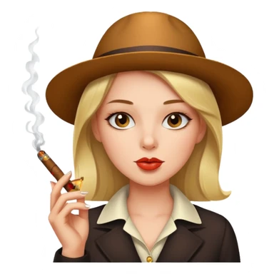 Girl Smoking cigar  sticker
