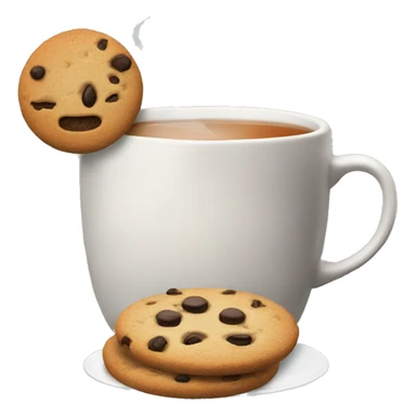 Tea and cookie sticker