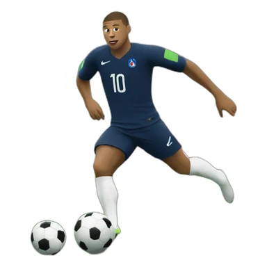Mbappé play football sticker