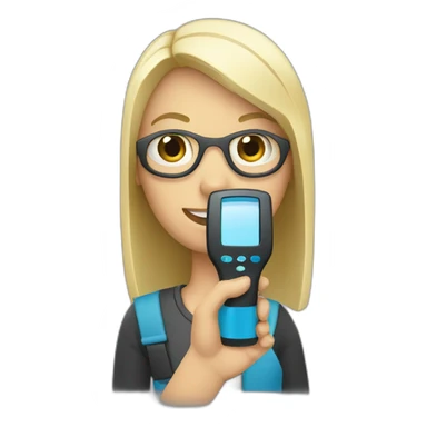 person holding a barcode scanner sticker