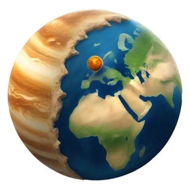 Earth eating Jupiter sticker