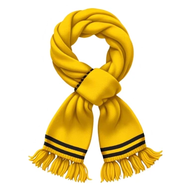 yellow knitted Hufflepuff scarf sticker