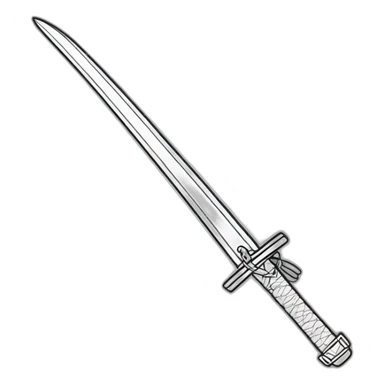 JAPANESE SWORD line art sticker