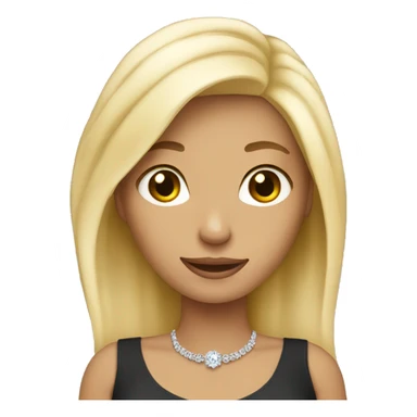 Blonde girl with a big engagement ring sticker