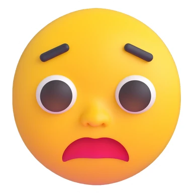cartoon sticker of a sad and frustrated emoji, colorful and cheerful, no text, suitable for WhatsApp and Instagram sticker