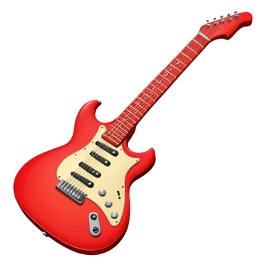 red electric guitar sticker