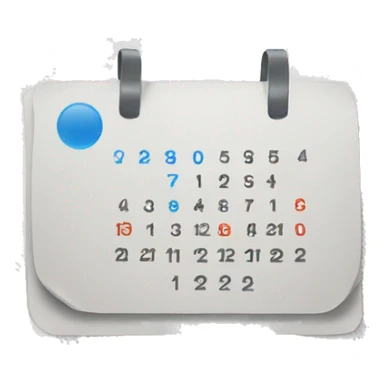 Minimalist calendar icon sticker