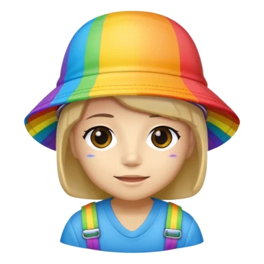 Honda fit wearing a rainbow bucket hat sticker