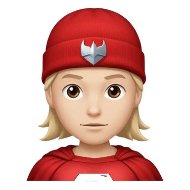 superhero with beanie sticker