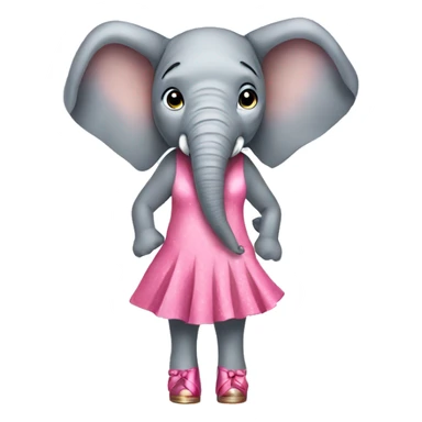 an elephant with high heels in a dress wearing very high heels sticker