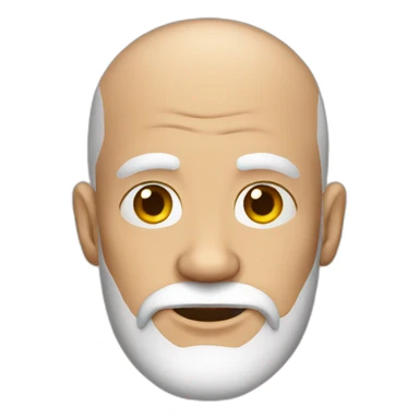 santa claus without hair bald sticker