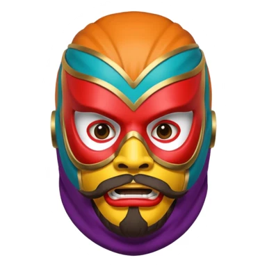 Luchador with beard sticker