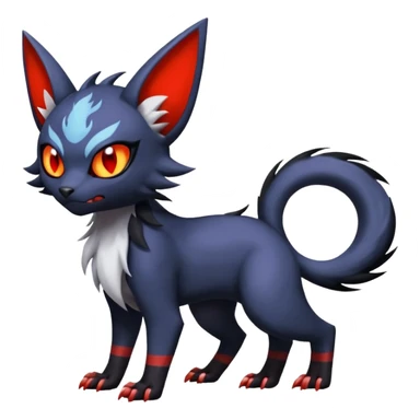 Noibat-Lykoi-Absol-Nargacuga-Litten-Torracat-fusion-Fakemon-Pokémon-creature  sticker