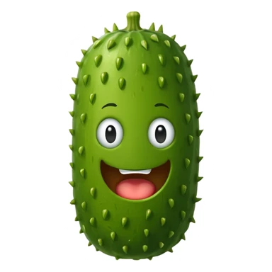 Pickle with feet and face sticker