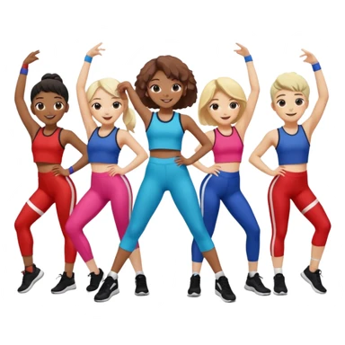 peopel in a class for k-pop dance sticker