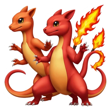 Umbreon-Salazzle-Charmander-Charmeleon-Guilmon-fusion sticker