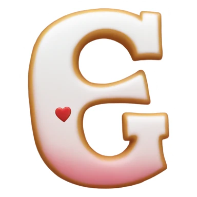 Letter g whitg hearts sticker