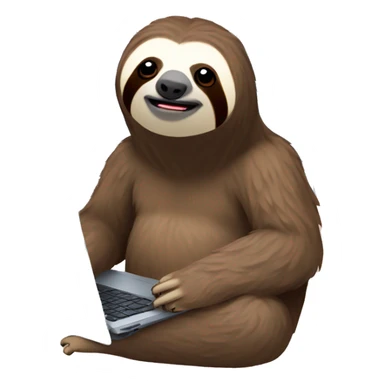 sloth with RedBull can and laptop sticker