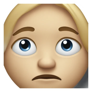Emoji giving the side eye with the right eye being bigger sticker