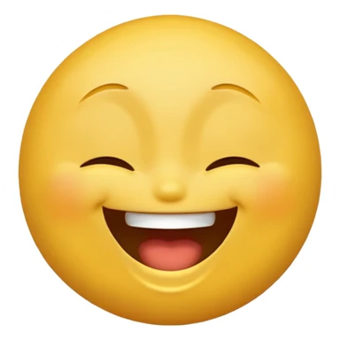 a yellow emoji laughing with eyes closed sticker